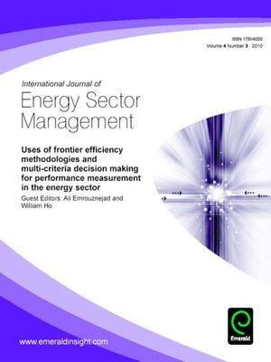 cover image of International Journal of Energy Sector Management, Volume 4, Issue 3